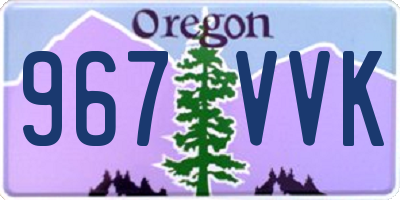OR license plate 967VVK