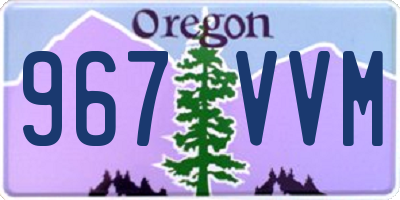 OR license plate 967VVM