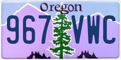 OR license plate 967VWC