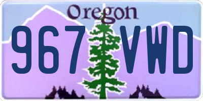 OR license plate 967VWD