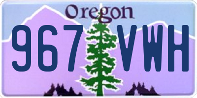 OR license plate 967VWH