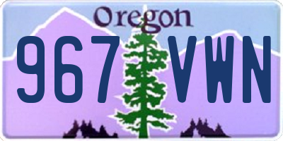 OR license plate 967VWN