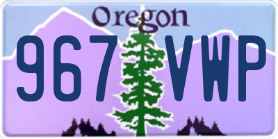 OR license plate 967VWP