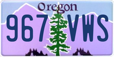 OR license plate 967VWS
