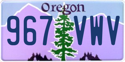 OR license plate 967VWV