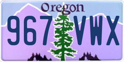 OR license plate 967VWX