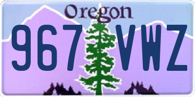 OR license plate 967VWZ