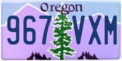 OR license plate 967VXM