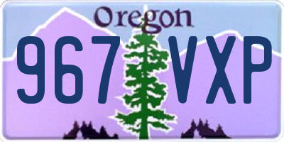 OR license plate 967VXP