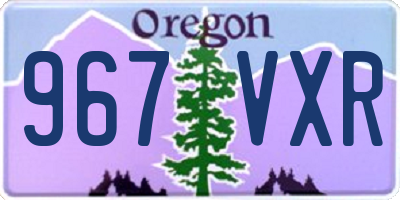 OR license plate 967VXR