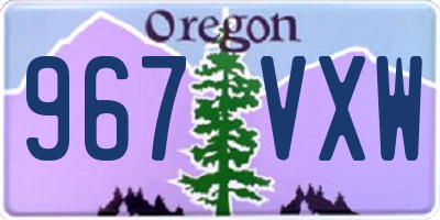 OR license plate 967VXW