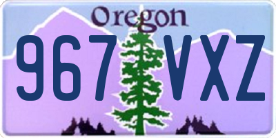 OR license plate 967VXZ