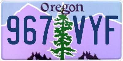 OR license plate 967VYF
