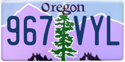 OR license plate 967VYL