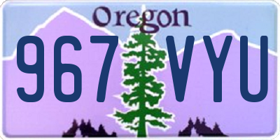 OR license plate 967VYU