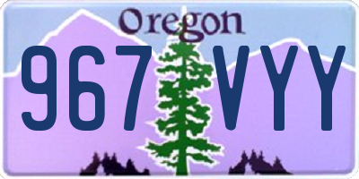 OR license plate 967VYY
