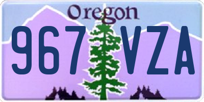 OR license plate 967VZA