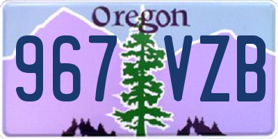 OR license plate 967VZB