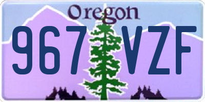 OR license plate 967VZF