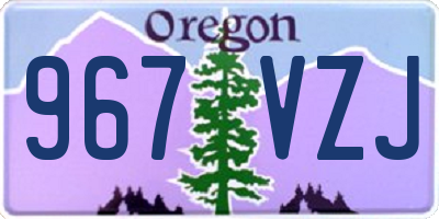 OR license plate 967VZJ