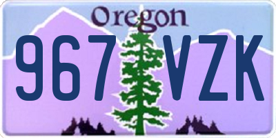 OR license plate 967VZK