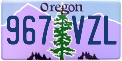 OR license plate 967VZL