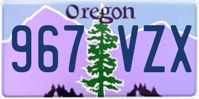 OR license plate 967VZX