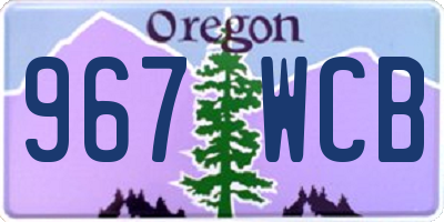 OR license plate 967WCB