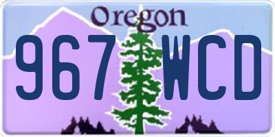 OR license plate 967WCD