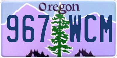 OR license plate 967WCM