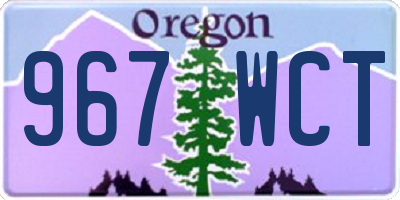 OR license plate 967WCT
