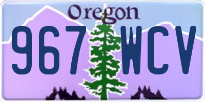 OR license plate 967WCV