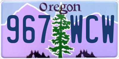 OR license plate 967WCW