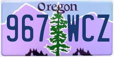 OR license plate 967WCZ