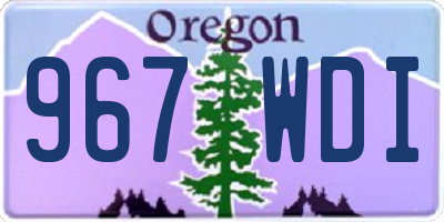 OR license plate 967WDI