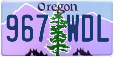 OR license plate 967WDL