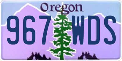 OR license plate 967WDS