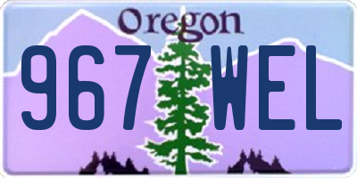 OR license plate 967WEL