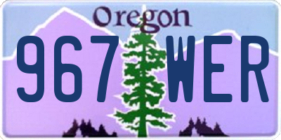 OR license plate 967WER