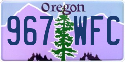 OR license plate 967WFC