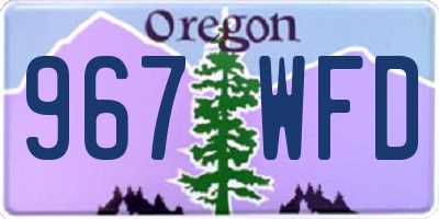OR license plate 967WFD