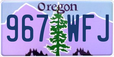OR license plate 967WFJ