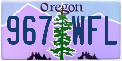 OR license plate 967WFL