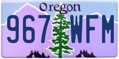 OR license plate 967WFM
