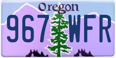 OR license plate 967WFR