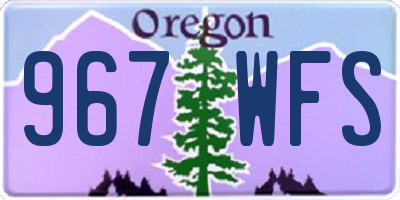 OR license plate 967WFS