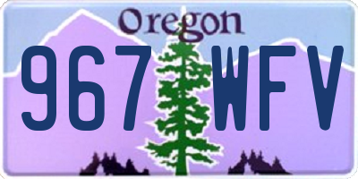 OR license plate 967WFV