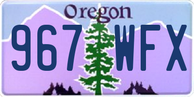 OR license plate 967WFX