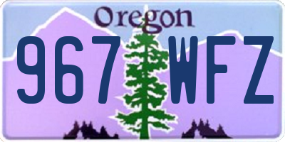 OR license plate 967WFZ