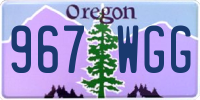 OR license plate 967WGG